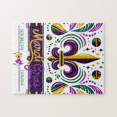 New Orleans Mardi Gras lila gelb grün Puzzle (Horizontal)