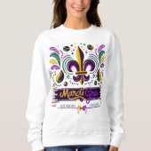 New Orleans Mardi Gras lila gelb grün Sweatshirt (Vorderseite)