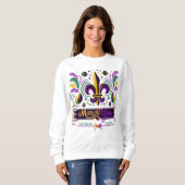 New Orleans Mardi Gras lila gelb grün Sweatshirt (Vorne ganz)