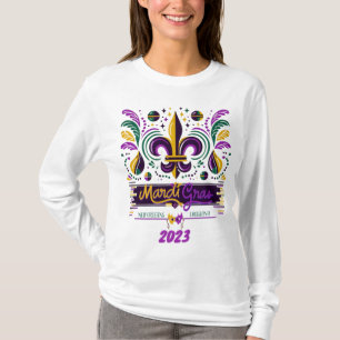New Orleans Mardi Gras lila gelb grün T-Shirt