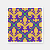 New Orleans Mardi Gras Lilie Serviette (Vorderseite)