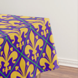 New Orleans Mardi Gras Lilie Tischdecke