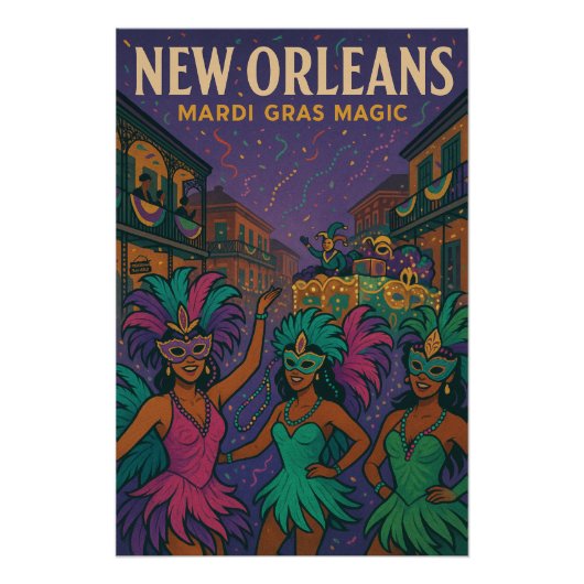 New Orleans - Mardi Gras Magic Poster (Vorderseite)