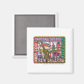 New Orleans Mardi Gras Magnet (Vorderseite/Rückseite)