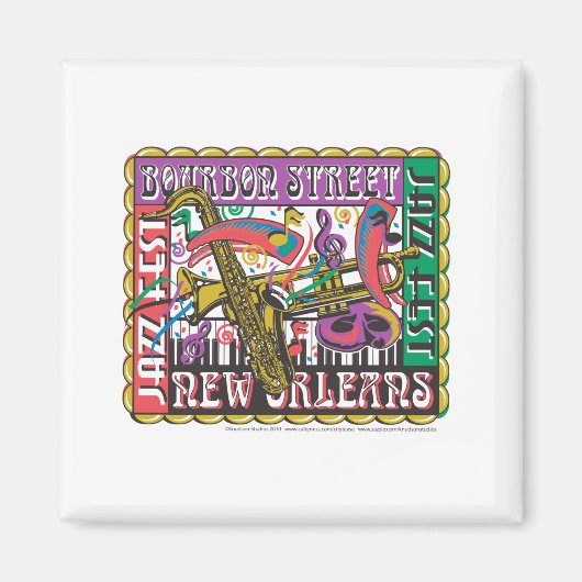 New Orleans Mardi Gras Magnet (Vorne)