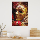 New Orleans Mardi Gras Mask Poster Print (Küche)