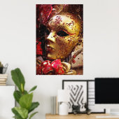 New Orleans Mardi Gras Mask Poster Print (Heimbüro)
