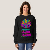 New Orleans Mardi Gras Mask Sweatshirt (Vorne ganz)
