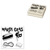 New Orleans Mardi Gras Maskenperlen Beignet NOLA Gummistempel (Stempel)