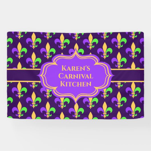 New Orleans Mardi Gras oder Karneval Banner (Horizontal)