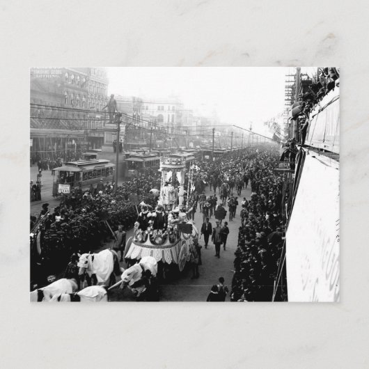 New Orleans Mardi Gras Parade, Vintage Postkarte (Vorderseite)