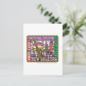 New Orleans Mardi Gras Postkarte (Stehend Vorderseite)