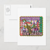 New Orleans Mardi Gras Postkarte (Vorne/Hinten)