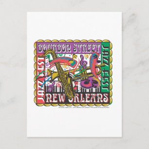 New Orleans Mardi Gras Postkarte