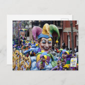 New Orleans Mardi Gras Postkarte (Vorne/Hinten)