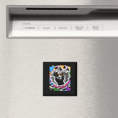 New Orleans Mardi Gras Trombone Sticker Magnet (In Situ (Geschirrspüler))