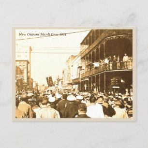 New Orleans Mardi Gras Vintages Foto 1961 Postkarte