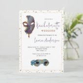 New Orleans MardiGras Party Einladung (Stehend Vorderseite)