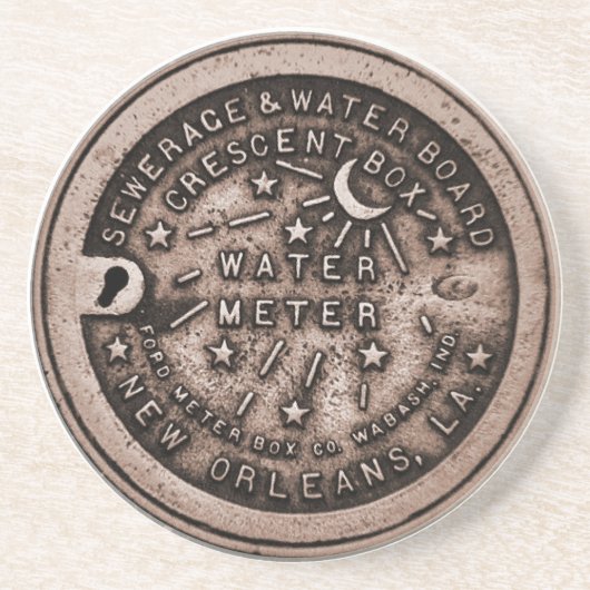 New Orleans Meter Cover Sandstein Untersetzer (Vorne)