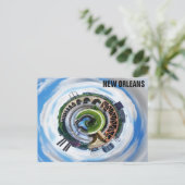 New Orleans Mississippi River Bridge Foto Postkarte (Stehend Vorderseite)