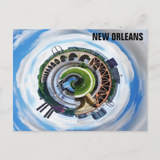 New Orleans Mississippi River Bridge Foto Postkarte (Vorderseite)