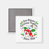 New Orleans Mr Bingle Christmas Tradition Snowman  Magnet (Vorderseite/Rückseite)