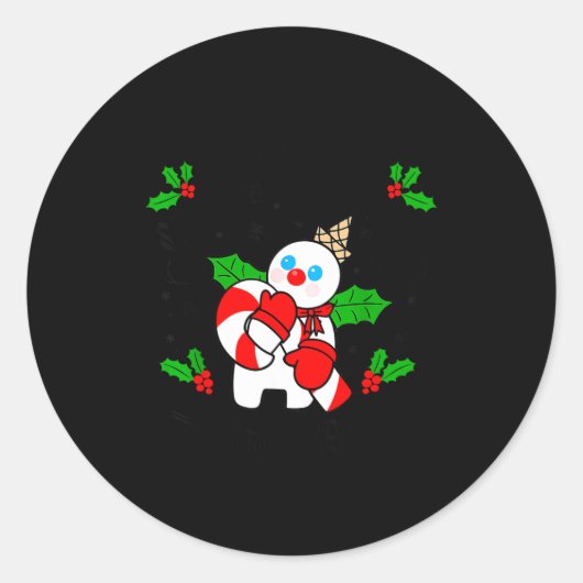 New Orleans Mr Bingle Christmas Tradition Snowman  Runder Aufkleber (Vorderseite)
