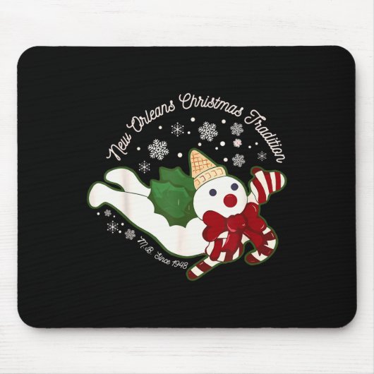 New Orleans Mr Bingle Christmas Tradition Snowmen  Mousepad (Vorne)
