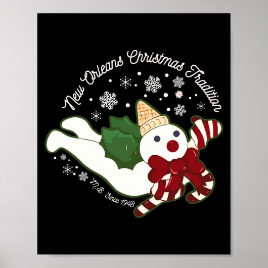 New Orleans Mr Bingle Christmas Tradition Snowmen  Poster (Vorne)