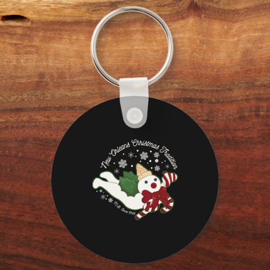 New Orleans Mr Bingle Christmas Tradition Snowmen Schlüsselanhänger (Vorderseite)