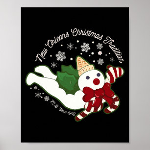 New Orleans Mr Bingle Weihnachtstradition Schneemä Poster