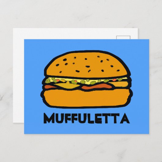New Orleans Muffuletta Postkarte (Vorne/Hinten)
