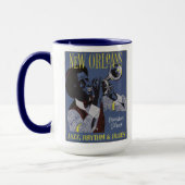 New Orleans Music - benutzerdefinierte Monogramm-T Tasse (Links)