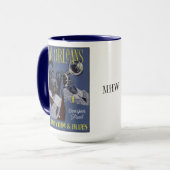 New Orleans Music - benutzerdefinierte Monogramm-T Tasse (Vorderseite Links)