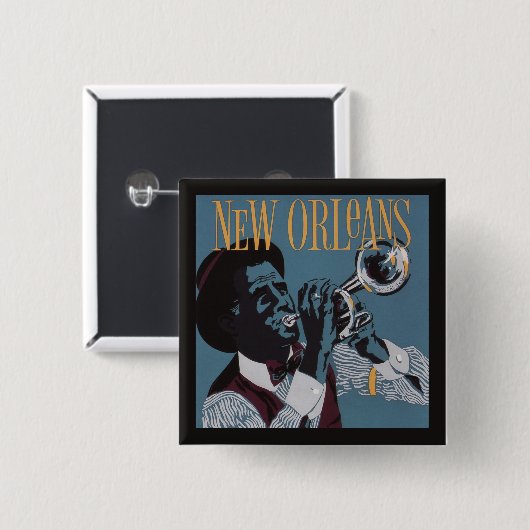 New Orleans Music button (Vorne & Hinten)