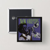 New Orleans Music button (Vorne & Hinten)