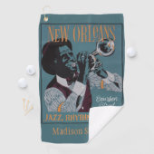 New Orleans Music Custom Text Golf Handtuch 3/3 (Insitu)