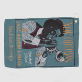 New Orleans Music Custom Text Golf Handtuch 3/3 (Horizontal)