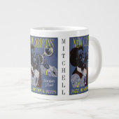 New Orleans Music individuelle Name Jumbo-Tasse (Vorderseite Rechts)