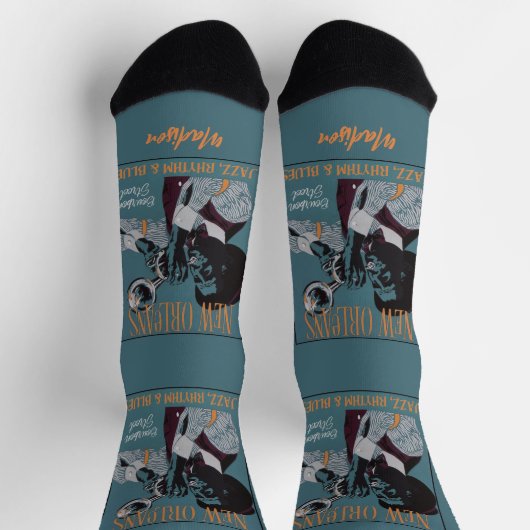 New Orleans Music individuelle Name Socken (Oben)