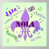 New Orleans Music Poster (Vorne)
