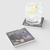 New Orleans Music stone Untersetzer (Seitenansicht)