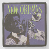New Orleans Music stone Untersetzer (Vorderseite)