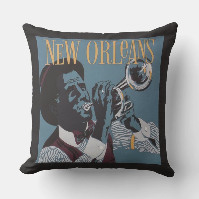 New Orleans Music throw Kissen (Vorderseite)