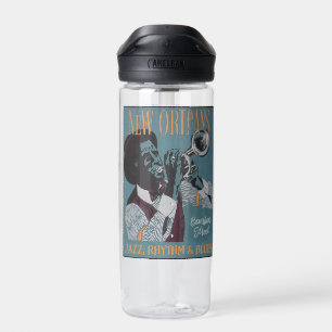 New Orleans Musik benutzerdefinierter Name Trinkflasche