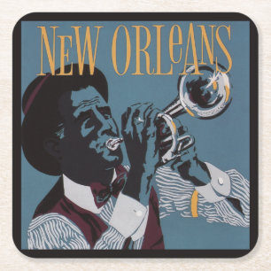 New Orleans Musik Papier Untersetzer