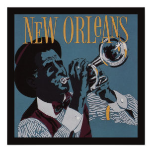 New Orleans Musikposter Poster