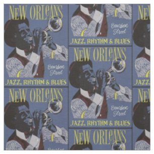 New Orleans Musikstoff Stoff