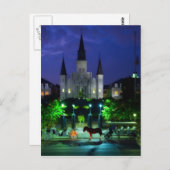New Orleans - Nacht Postkarte (Vorne/Hinten)