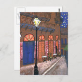 New Orleans Night Café Postkarte (Vorne/Hinten)